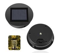 Glovios Lampe Solaire de Rechange avec Ampoule LED, 2 Pièces 8cm Remplacement de Couvercles Solaires, Remplacement de lumières solaires Top pour Lanterne de Jardin Suspendue Extérieure
