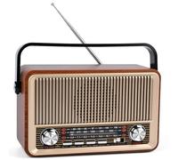 Glovios Radio Portable Poste Radio Vintage,AM/FM/SW,Radio Bluetooth Supports USB/TF/AUX,avec Batterie 1200mAh,pour Les Cuisines De La Maison Et du Bureau