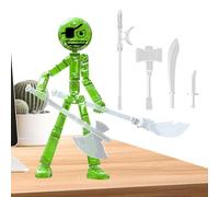 Glow Action Figures - Poseable Collectible Toys, 4.72inch Display Play with Movable Joints, Kids Toy with Detailed Design, Desk Decor with Compact Size, Action Figure for Collection Display