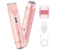 Glow Aura Rasoir électrique 2 en 1 pour femme, rasoir électrique Glow Aura, rasoir électrique 2 en 1 pour femme, tondeuse bikini à double tête, étanche IPX67, utilisation humide et sèche