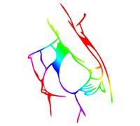 Glow Autocollants pour voiture - Autocollants graphiques en vinyle imperméable | Belle figurine de fille pour moto, vélo, sécurité, emblème réfléchissant de nuit, pour véhicule, fenêtre, pare-chocs