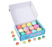 Glow Bath Bombs, 10 Pieces Bathing Set, 2.5 Inch Fizzy Salt Balls with Light-Up Effect for Kids Teens Adults Birthday, Skin-Friendly Natural Bath Product, for Summer Travel Hotel Home Restroom