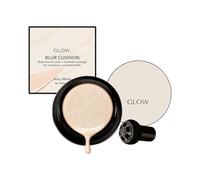 Glow Coussin De De Teint, Crème Cc À Coussin D'air Pour Tête De Champignon, Maquillage À Couverture Complète Avec Applicateur, Hydratant Longue Durée (Ivoire blanc, One Size)