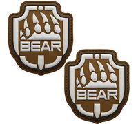 Glow Dark Russia Escape from Tarkov EFT Bear Paw USEC PVC Patches, Badges d'emblème de moral militaire tactique Décoration drôle Appliques de bricolage - Crochet de fixation et support de boucle