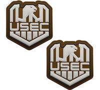 Glow Dark Russia Escape from Tarkov EFT Bear Paw USEC PVC Patches, Badges d'emblème de moral militaire tactique Décoration drôle Appliques de bricolage - Crochet de fixation et support de boucle