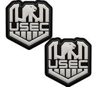 Glow Dark Russia Escape from Tarkov EFT Bear Paw USEC PVC Patches, Badges d'emblème de moral militaire tactique Décoration drôle Appliques de bricolage - Crochet de fixation et support de boucle