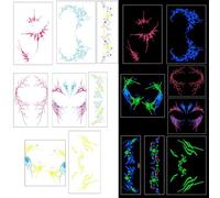 Glow Face Stickers - 8 Pack Waterproof Halloween Party Decals