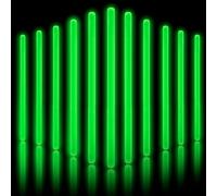 Glow Fever 25,4cm (10") Bâtons Lumineux Verts - 50 Pcs. Bâtons Lumineux fluorescents Accessoires de fêtes fluos pour Soirée, Festival, Halloween et Mariage - Lumière de Soirée