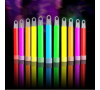 Glow Fever Bâtons lumineux multicolores de 10,2 cm (4") - 100 pièces Bâtons lumineux Accessoires de fête fluorescents pour Festival, Halloween et Mariage - Lumières pour soirée