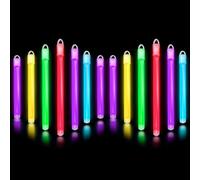 Glow Fever Bâtons Lumineux Multicolores de 15,2cm (6”) - 100 Pièces Bâtons Lumineux Accessoires de fête fluorescents pour Festival, Halloween et Mariage - Lumières pour Soirée