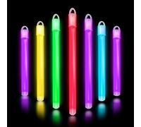 Glow Fever Bâtons Lumineux Multicolores de 15,2cm (6”) - 50 Pièces Bâtons Lumineux Accessoires de fête fluorescents pour Festival, Halloween et Mariage - Lumières pour soirée