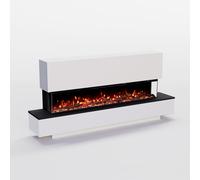 GLOW FIRE Cobalt 50 Cheminée électrique avec feu LED 3D réaliste - Sur pied - Avec chauffage et feu de cheminée - Contrôle par application - Effet crépitement et minuterie - Maximum 1800 W - 157 x 75