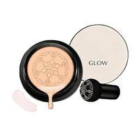 Glow Foundation Cushion Concealer, Mushroom Head Air Cushion CC Cream,BB Cream Face Makeup Foundation, Even Skin Tone,Moisturizing Concealer Brighten for All Skin Types (Ivory)