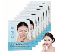 Glow Haven Collagen et Peptides patch yeux coréen,contour des yeux coréen,anti-poches,rides,Masque hydratant pour le contour des yeux,pour poches et peau fatiguée,facile à transporter (8PC)