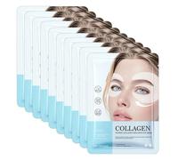 Glow Haven Patch Yeux Anti Cernes, Glow Haven Masque Collagène Pour Yeux, Patchs Yeux Pour Cernes Skincare CoréEn, Anti-Poches & Rides Masque Contour Yeux Avec Complexe Peptidique Et Vitamine C (10PC)