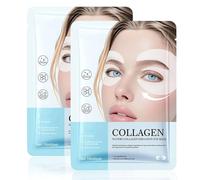Glow Haven Patch Yeux Anti Cernes, Glow Haven Masque Collagène Pour Yeux, Patchs Yeux Pour Cernes Skincare CoréEn, Anti-Poches & Rides Masque Contour Yeux Avec Complexe Peptidique Et Vitamine C (2PC)
