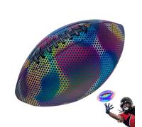 Glow in Dark Ruy Ball - Ballon d'entraînement réfléchissant en polyuréthane - Pour le jeu en plein air - Jouet de sport lumineux pour filles et adultes - Jeu amican standard Night - Ballon de sport
