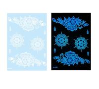 Glow in Dark Tattooed Butterfly Flower Temporary Stickers Waterproof White Sticker for Wedding Glow in the Dark White Sticker Flower Star Temporary