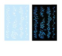 Glow in Dark Tattooed Butterfly Flower Temporary Stickers Waterproof White Sticker for Wedding Glow in the Dark White Sticker Flower Star Temporary