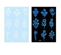 Glow in Dark Tattooed Butterfly Flower Temporary Stickers Waterproof White Sticker for Wedding Glow in the Dark White Sticker Flower Star Temporary