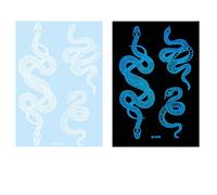 Glow in Dark Tattooed Butterfly Flower Temporary Stickers Waterproof White Sticker for Wedding Glow in the Dark White Sticker Flower Star Temporary