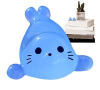 Glow in the Dark Animals - Resin Animal | Animaux marins | Figures de sceau pour Doll House | Petits petits sceaux | Figurines de soulagement de stress mignon de phoque pour Doll House & Aquarium, Fav