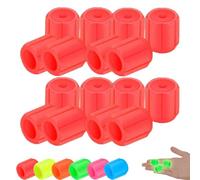 Glow-in-The-Dark Car Tire Valve Cap Set, Fluorescent Valve Caps, Waterproof Luminous Car Tire Valves Caps, Easy to Install No Tool Required for Vehicle Bikes (Red,100pcs)