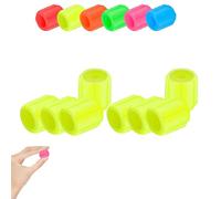 Glow-in-The-Dark Car Tire Valve Cap Set, Glow Valve Stem Caps, Luminous Night Rider Valves Cover, Durable Easy to Install No Tool Required, for Most Vehicle Tires (Yellow)