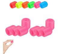Glow-in-The-Dark Car Tire Valve Cap Set, Glow Valve Stem Caps, Luminous Night Rider Valves Cover, Durable Easy to Install No Tool Required, for Most Vehicle Tires (Pink)