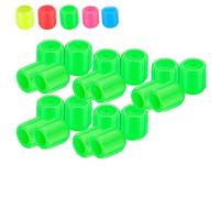 Glow-in-The-Dark Car Tire Valve Cap Set - Waterproof Luminous Fluorescent Stem Caps, Easy to Install No Tool Required, for Most Vehicle Tires (Green)