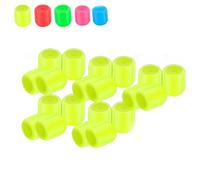 Glow-in-The-Dark Car Tire Valve Cap Set - Waterproof Luminous Fluorescent Stem Caps, Easy to Install No Tool Required, for Most Vehicle Tires (Yellow)