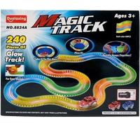 Glow in the dark - Circuit de course magique - 240dlg extensible - flexible Magic Track - voiture