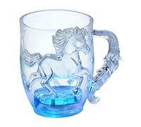 Glow in The Dark Cups, LED Color Changing Water Activated Horse Design, Coffee Mug and Water Cup for Tea, Juice, or Drinks, Fun Illuminated Mug for Home, Office, School, Apartment, Bar, Holiday, Party