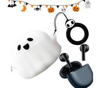 Glow in The Dark Earbud Case - Ghost Design Silicone Protector | Couverture antidérapante Flexible, Protection des Drop pour Les écouteurs sans Fil Cadeau pour Les de Voyage à la Maison