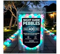 Glow In The Dark Garden Stones, 2026 New Colorful Glow-In-The-Dark Garden Stones for Walkway Patio Lawn Yard Landscaping, Fish Tank Aquarium Decor (Color,400Pcs)
