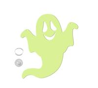Glow In The Dark Ghost - Badge en émail - Dessin animé effrayant fantôme - Remplisseur de sac de traitement - Décoration d'Halloween éclairée - Pour mur de fenêtre ou porte - Saisonnier effrayant