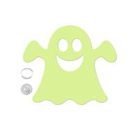 Glow in the Dark Ghost - Cartoon Scary Ghost Email Badge | Trick ou traiter les charges de sacs | Décoration d'Halloween éclairée | Spooky Glow Prop pour ou la porte de la fenêtre | Accent sai
