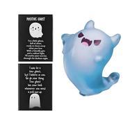Glow in The Dark Ghost Halloween, Mignon décor extérieur Lumineux pour Une Petite Statue en résine, Figurine fantôme avec boîte pour atmosphère de Vacances
