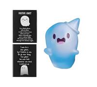 Glow in The Dark Ghost Halloween, Mignon décor extérieur Lumineux pour Une Petite Statue en résine, Figurine fantôme avec boîte pour atmosphère de Vacances