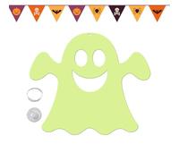 Glow in The Dark Ghost - Paquet de 3 Panneaux pour Halloween Ghosts Yard Glow in The Dark Ghost avec Piquet Halloween Outdoor Yard Signs Décoration éclairée pour pelouse, Jardin, fête