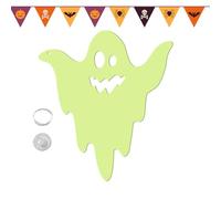 Glow in The Dark Ghost - Paquet de 3 Panneaux pour Halloween Ghosts Yard Glow in The Dark Ghost avec Piquet Halloween Outdoor Yard Signs Décoration éclairée pour pelouse, Jardin, fête