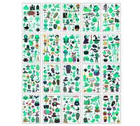 Glow in the Dark Halloween Tattoos, 20pcs Ghost Skeleton Pumpkin Tattoo temporaire pour les enfants Party Favors