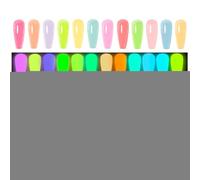 Glow in the Dark Nail Gel - Gel brillance dans l'obscurité | Couleurs Gêl brillantes pour les ongles | 12 pièces Supplies de manucure portables pour le salon de voyage de voyage Performanc