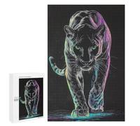 Glow-in-The-Dark Panther Art Print Puzzle 1000 Pièces Educa Jouet en Bois Cadeau Unique Décoration Intérieure Jeu Éducatif Challenge Toy Adultes Et Enfants À Partir De 14 Ans 1000 PCS
