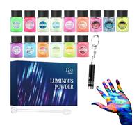 Glow In The Dark Pigment - 15-Color Self-Glowing Dye Powder | Safe, Long-Lasting Luminous Pigments For Nail Polish, Slime, Resin, Art Crafts, And DIY Coating Projects