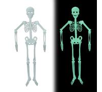 Glow in The Dark Skeleton 35.43 Pouces Halloween Squelette Grandeur Vie Suspendue Corps Plein Lumineux pour la Maison hantée Halloween décorations