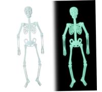 Glow in The Dark Skeleton 59.06 Pouces Halloween Squelette Vie Grandeur Postuil Lumineux Corps Complet pour la Maison hantée Décorations Halloween