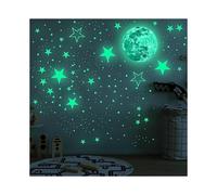 Glow In The Dark Stars for Ceiling, Glowing Stars for Ceiling Planets, Stars Wall Decals, Solar System Galaxy