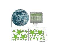 Glow In The Dark Stars for Ceiling, Glowing Stars for Ceiling Planets, Stars Wall Decals, Solar System Galaxy Space Nursery Wall Stickers Rocket Astro