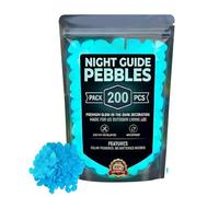 Glow In The Dark Stones - 200 Pieces Glowing Garden Walkway Rocks | Outside Glowing Pebbles,for Walkway Yard Backyard Pathway Driveway Patio Landscaping Fish Tank Aquarium Terrarium